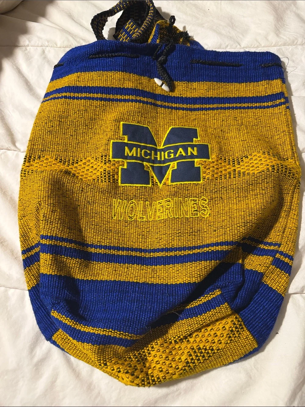 Michigan Wolverines Kids Drawstring Bottoms in Maize and Navy